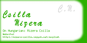 csilla mizera business card